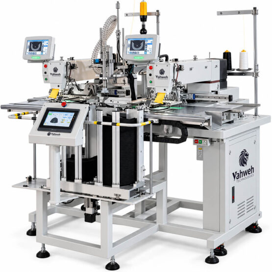 Máquina de passar costuras na aba de bonés